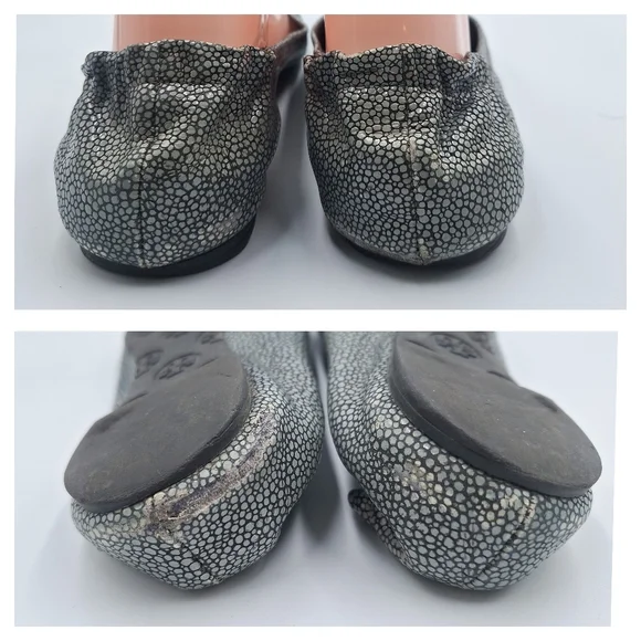 Tory Burch Stingray Reva Leather Flats - Picture 7 of 8
